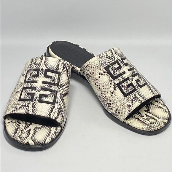 Givenchy 4G Snake Embossed Leather Sandals size 38 - Picture 8 of 11